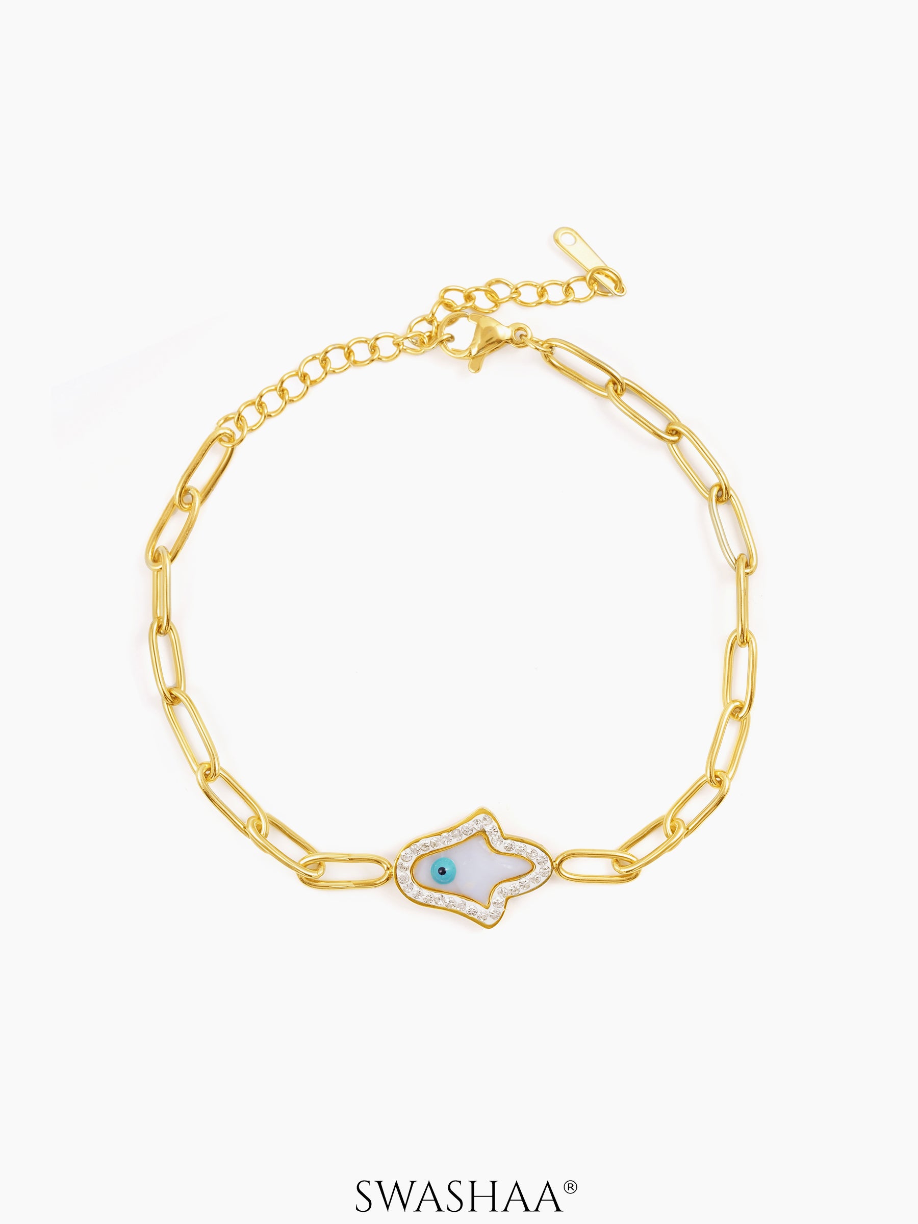 Darsh Hamsa 18K Gold Plated Men's Bracelet
