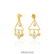 Dazzle Clover 18K Gold Plated Earrings