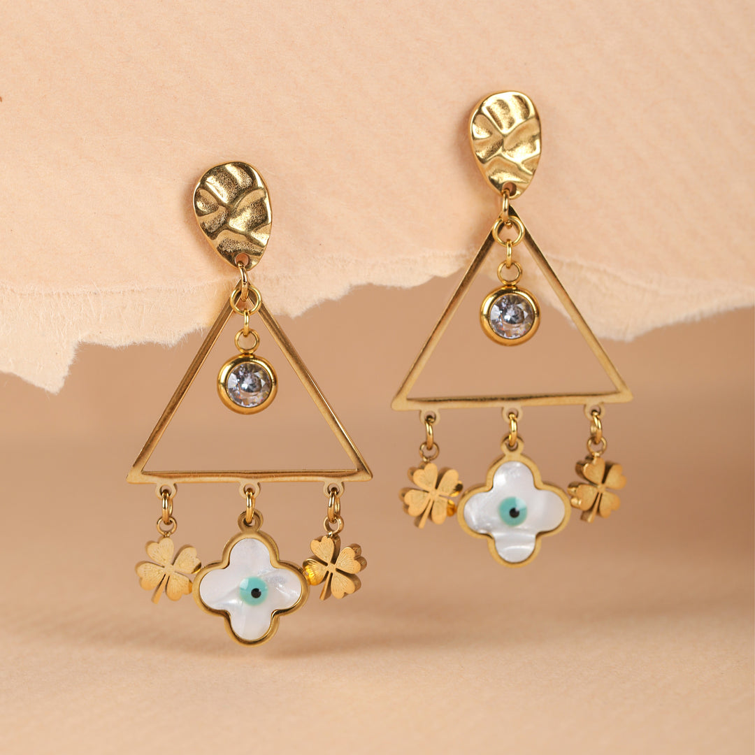 Dazzle Clover Earrings - Swashaa