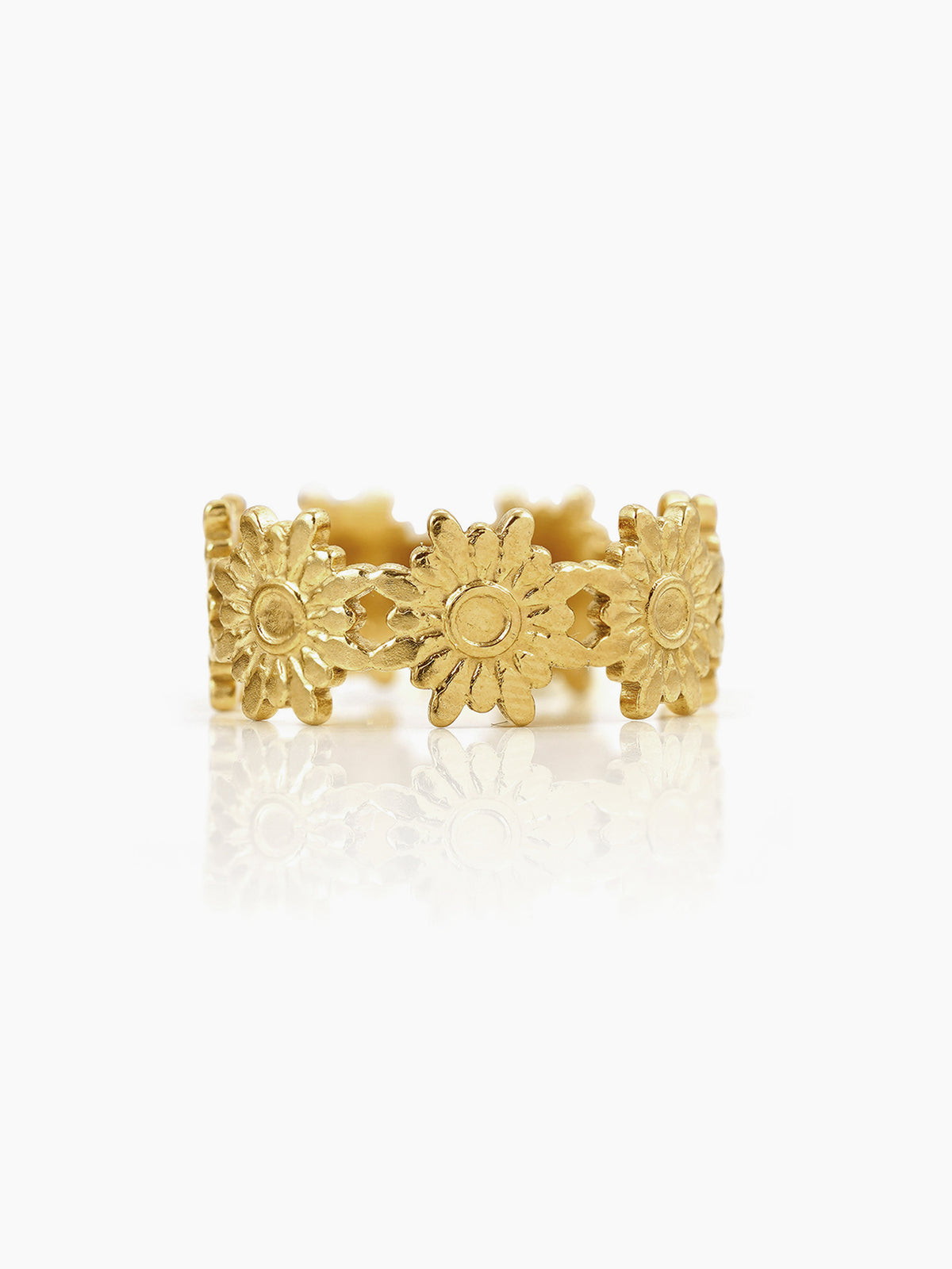 Debra Blooming Sunflowers 18K Gold Plated Ring