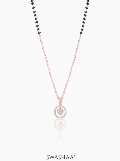 Delora Rosegold Plated Mangalsutra - Swashaa