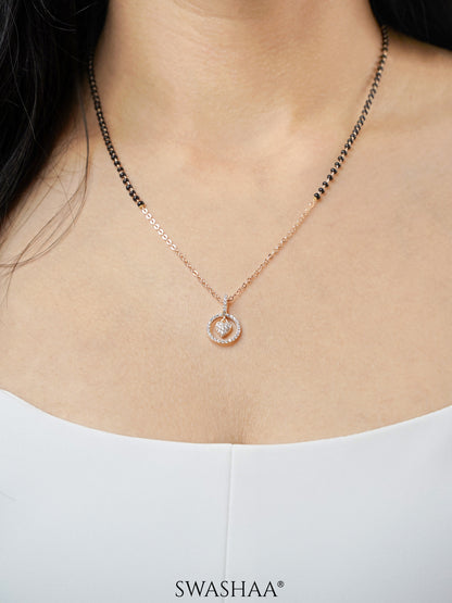 Delora Rosegold Plated Mangalsutra - Swashaa