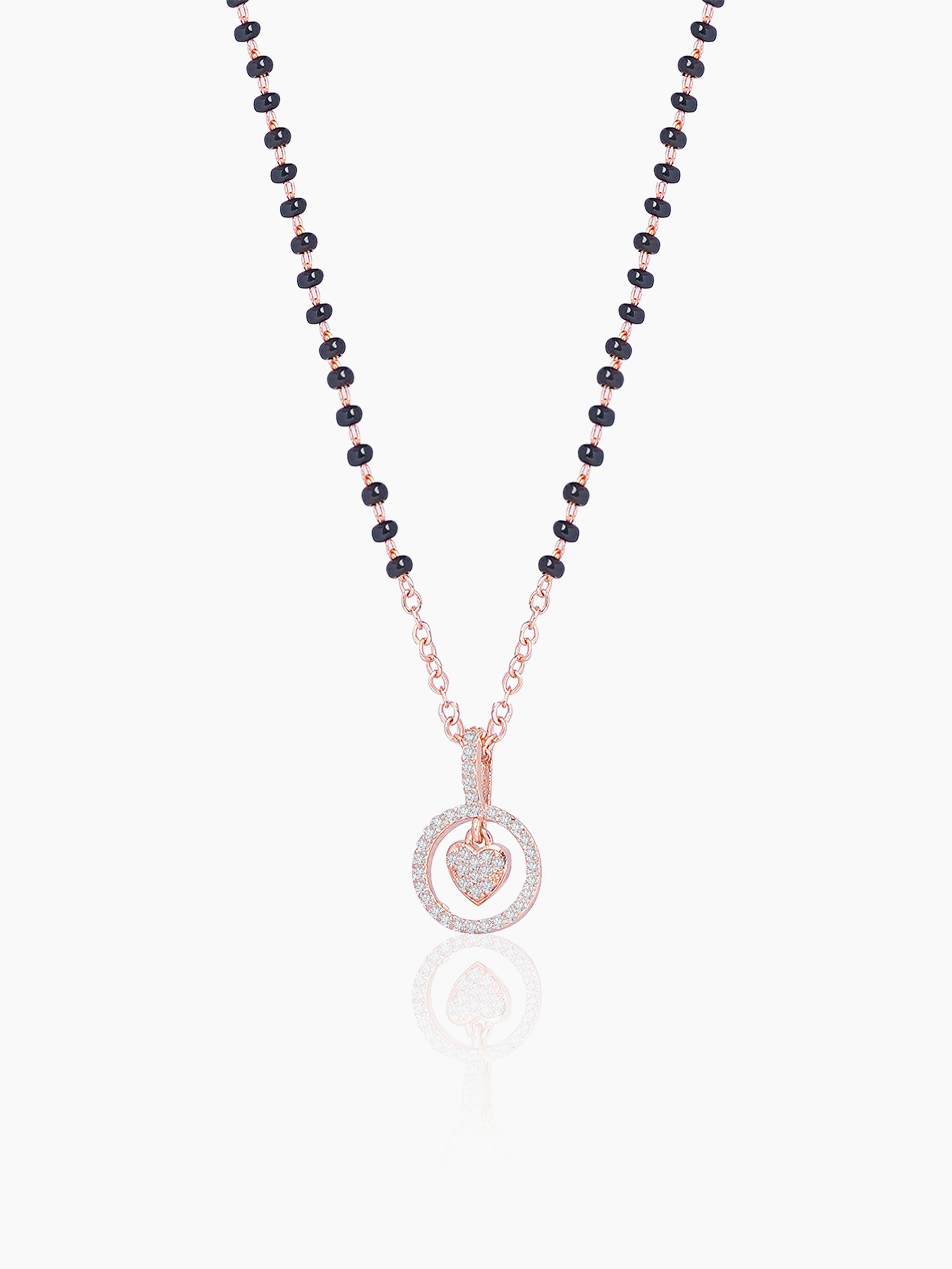 Delora Rosegold Plated Mangalsutra - Swashaa
