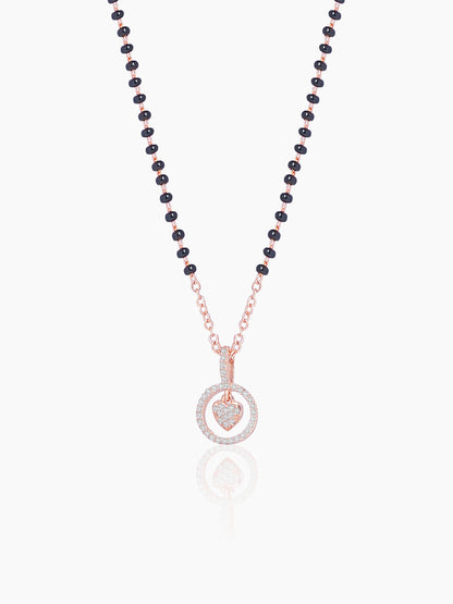 Delora Rosegold Plated Mangalsutra - Swashaa
