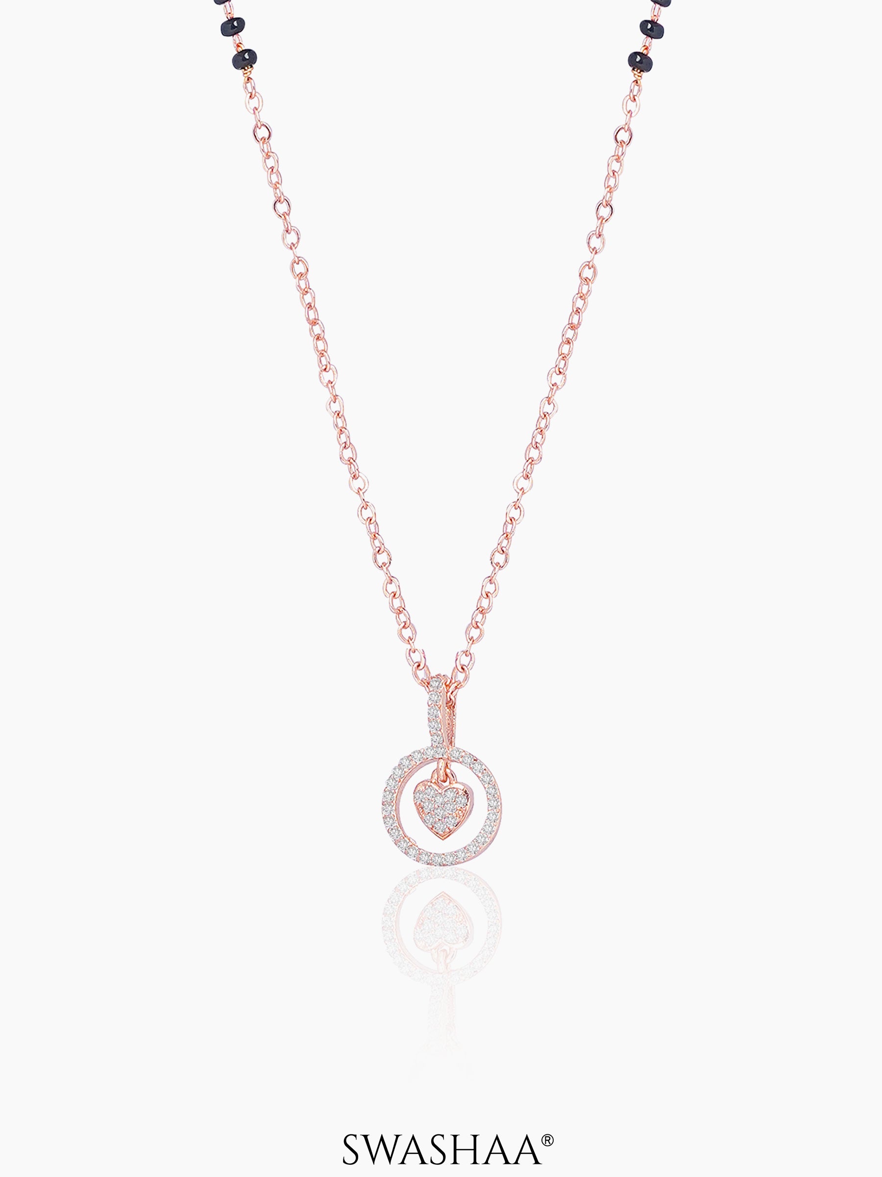 Delora Rosegold Plated Mangalsutra - Swashaa