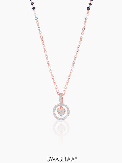 Delora Rosegold Plated Mangalsutra - Swashaa