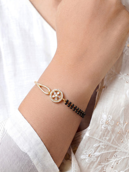 Devisha Diamond 18K Gold Plated Women's Mangalsutra Bracelet
