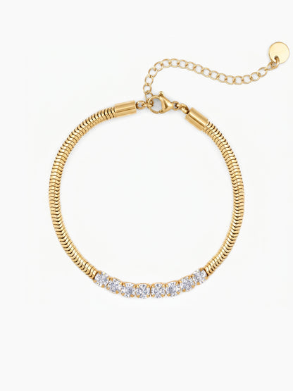 Diamond Round Rope Chain 18K Gold Plated Rakhi