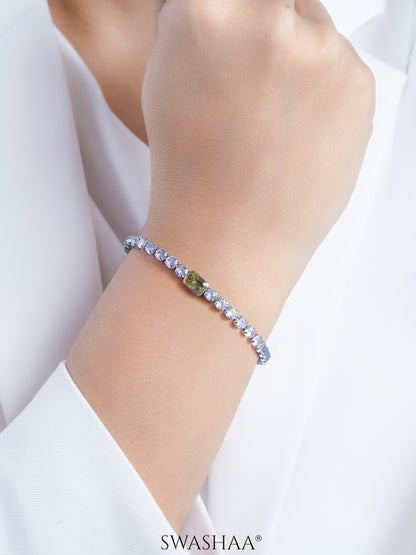 Diamond Tennis Yellow-Silver Gem Women's Loose Bracelet