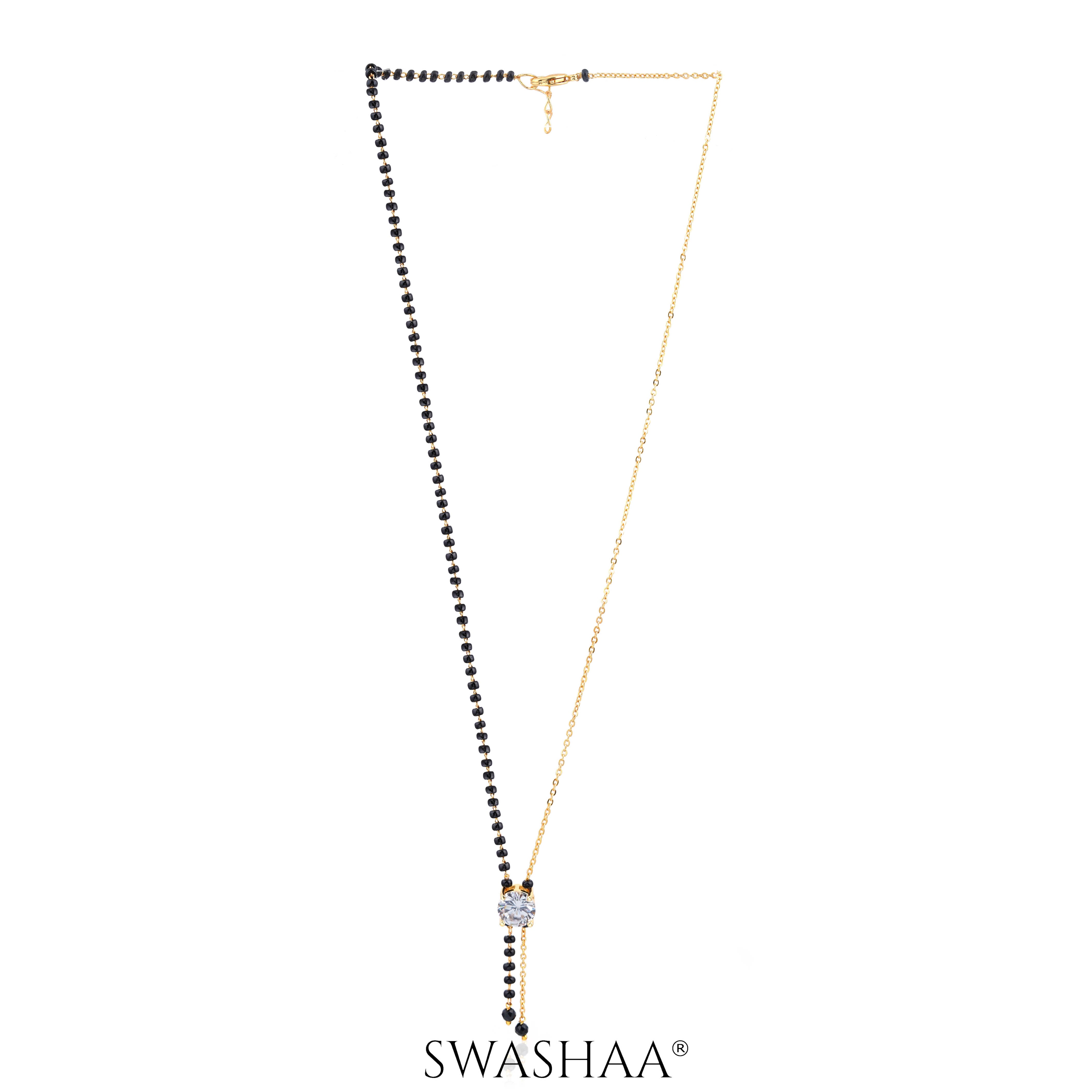Diantha Diamond Flow 18K Gold Plated Mangalsutra