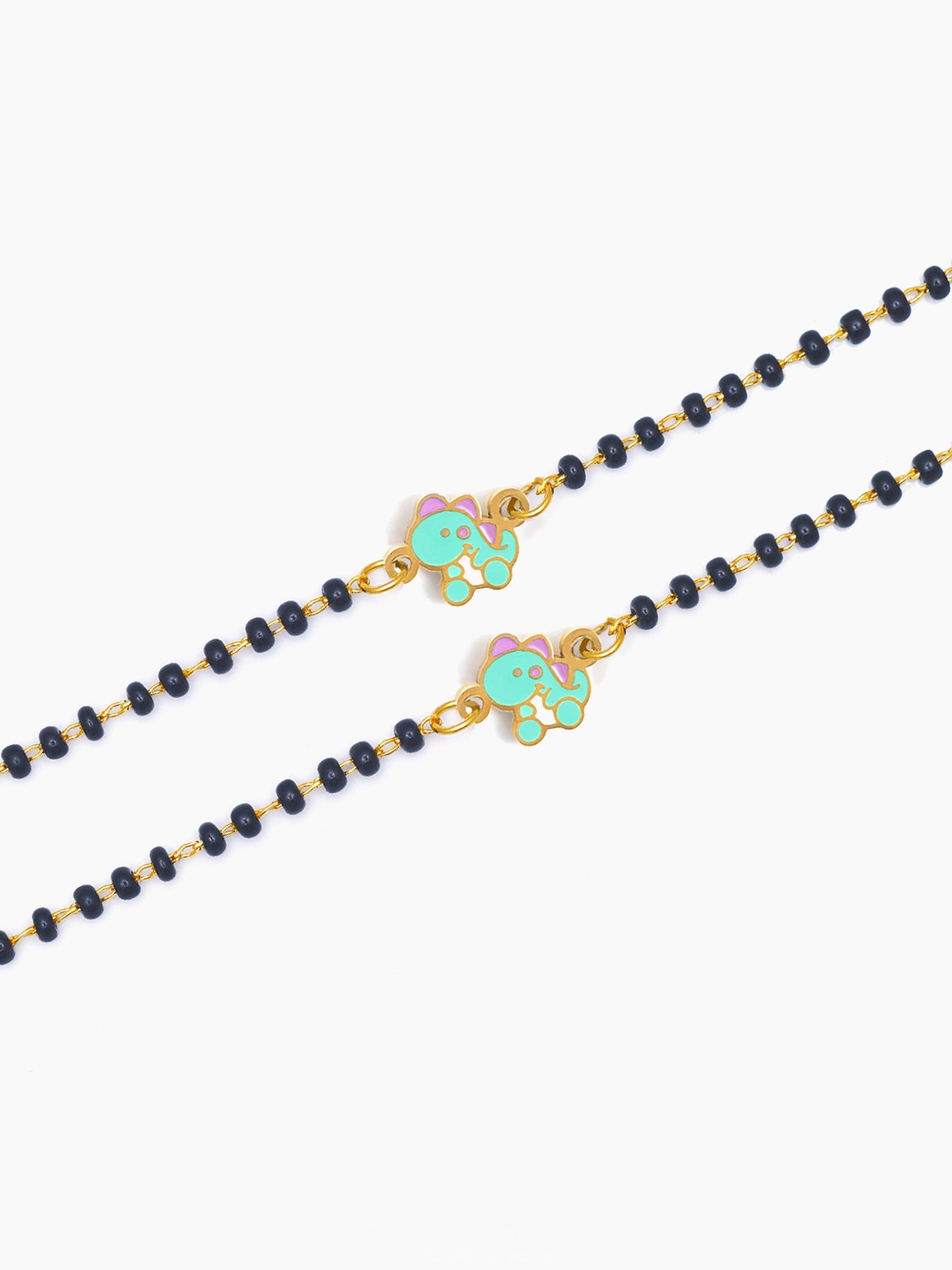 Dino Charm 18K Gold Plated Kid's Nazariya Loose Bracelet