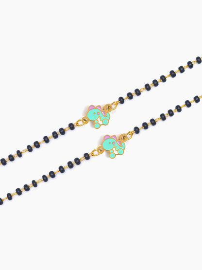Dino Charm 18K Gold Plated Kid's Nazariya Loose Bracelet