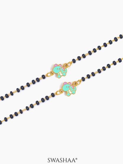 Dino Charm 18K Gold Plated Kid's Nazariya Loose Bracelet