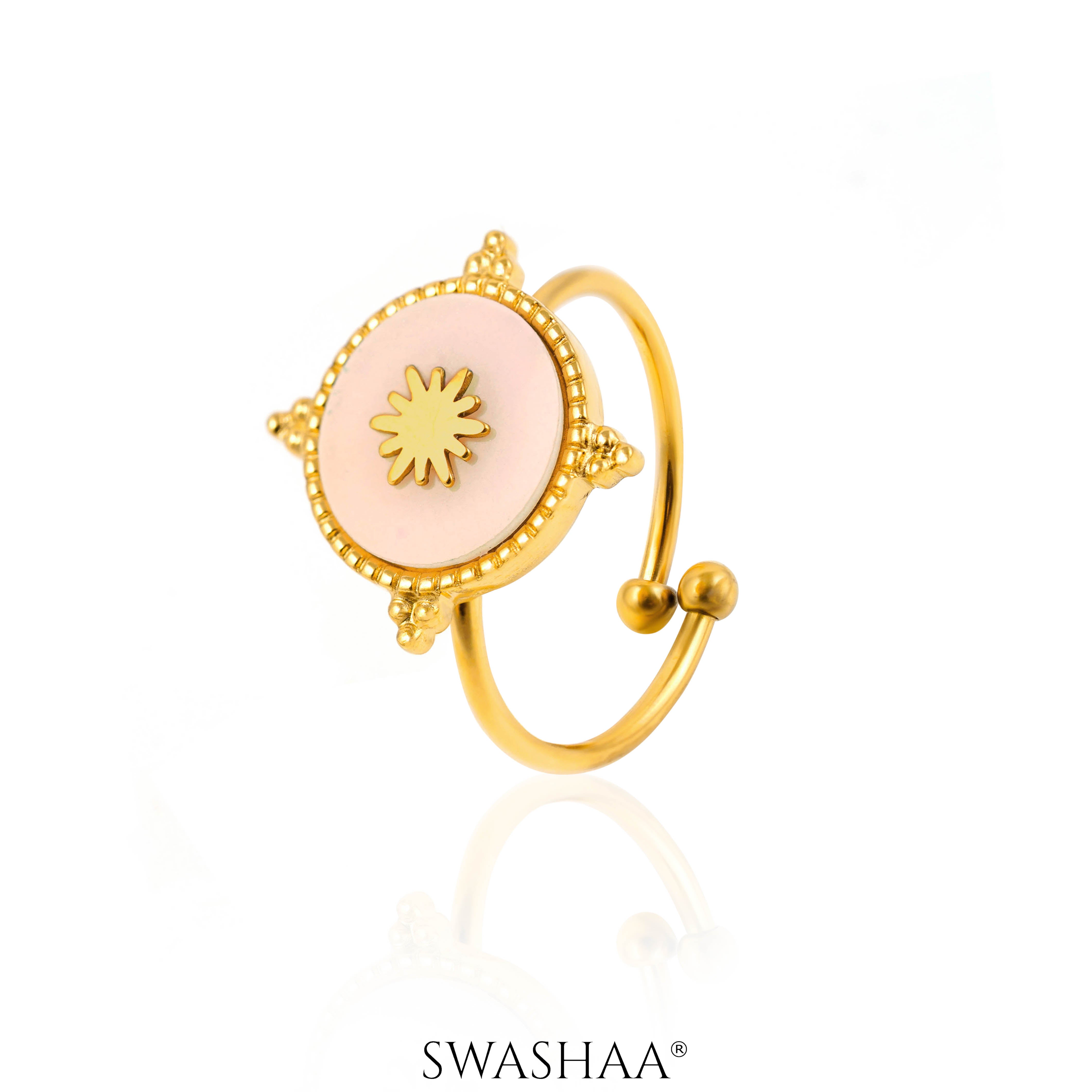Domicia Sun 18K Gold Plated Ring