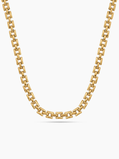 Dorina Flat Link 18K Gold Plated Women's Chain Necklace