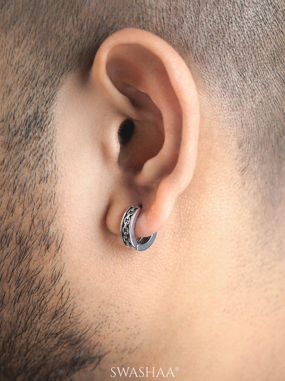 Drayden Chainlink Men's Huggies Hoop Earrings