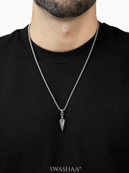 Drayven Dagger Silver Men's Chain Pendant