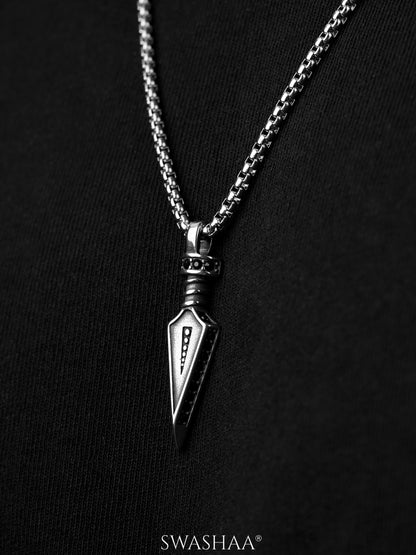 Drayven Dagger Silver Men's Chain Pendant