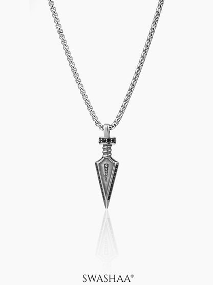 Drayven Dagger Silver Men's Chain Pendant