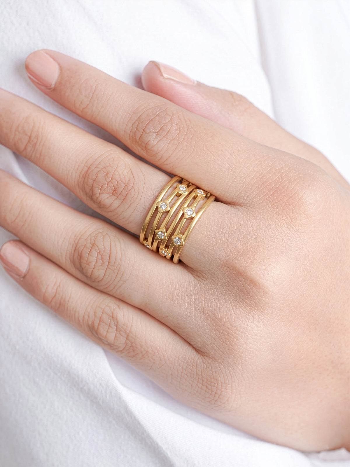 Drusilla Diamond 18K Gold Plated Women's Ring