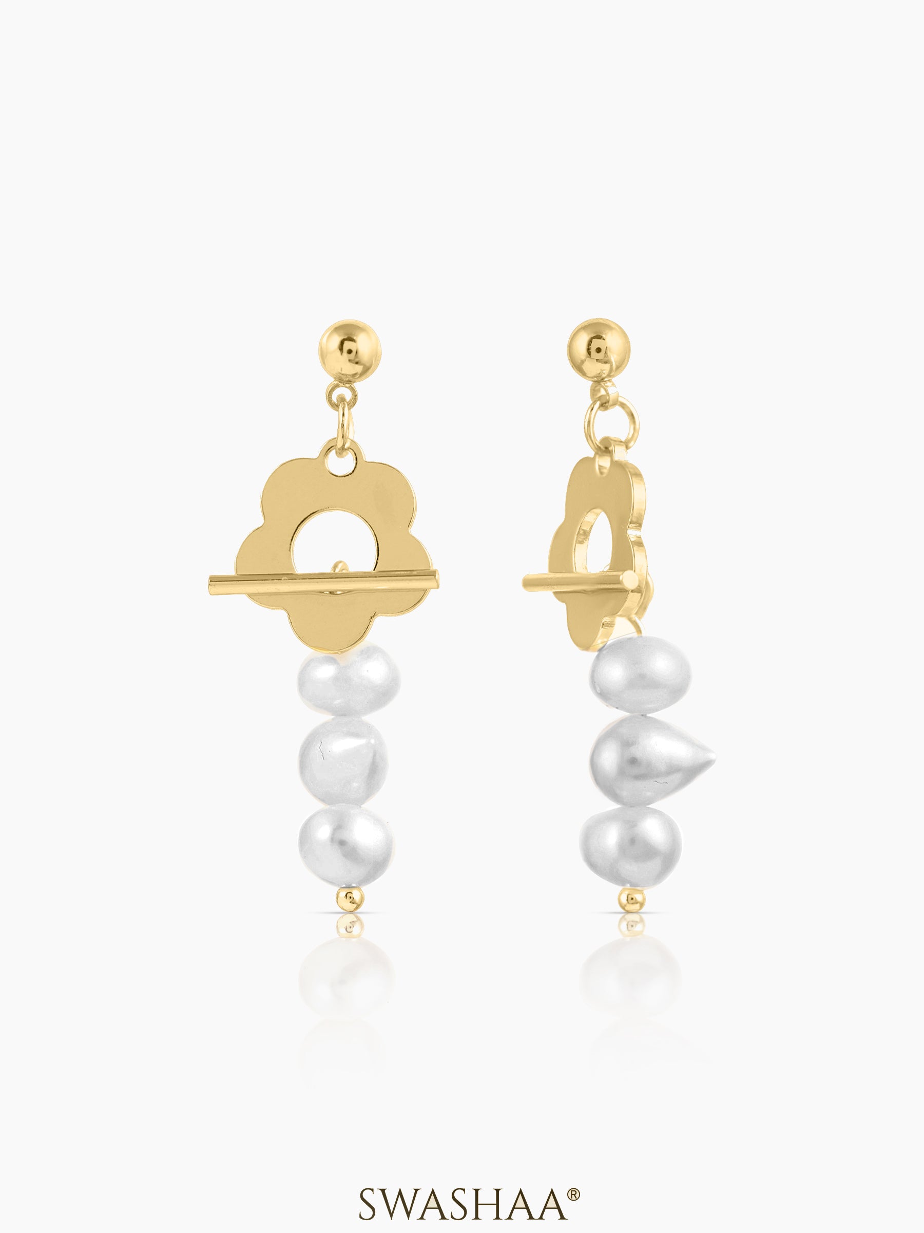 Dunsmuir Pearl 18K Gold Plated Earrings