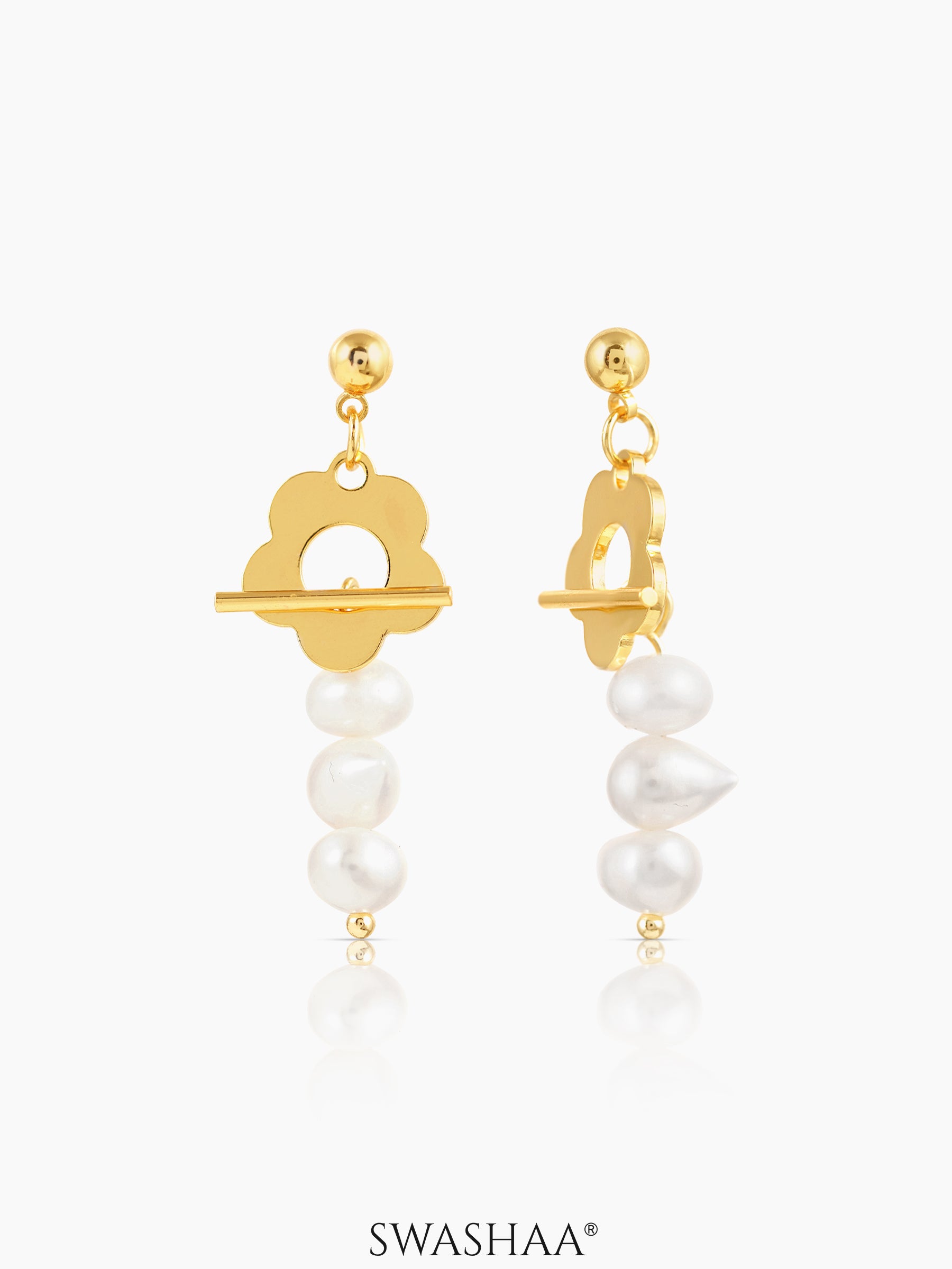 Dunsmuir Pearl 18K Gold Plated Earrings