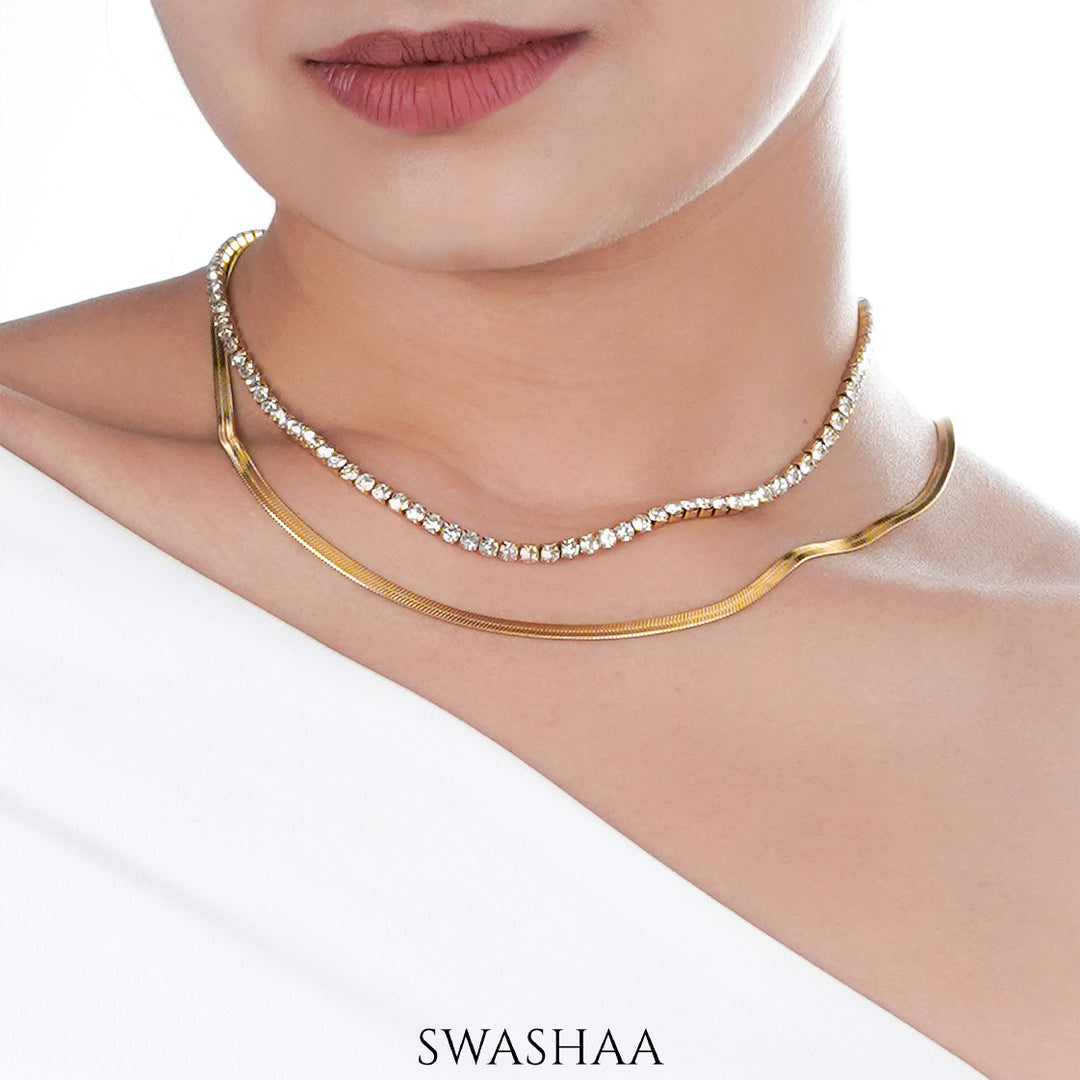Dyani 18K Gold Plated Necklace - Swashaa