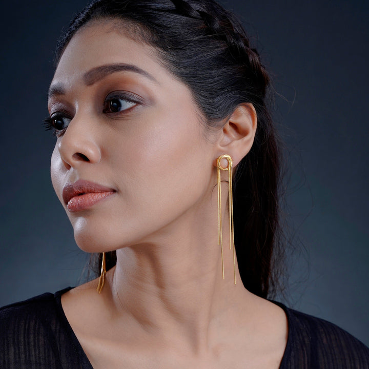 Elsa Thread Earrings - Swashaa