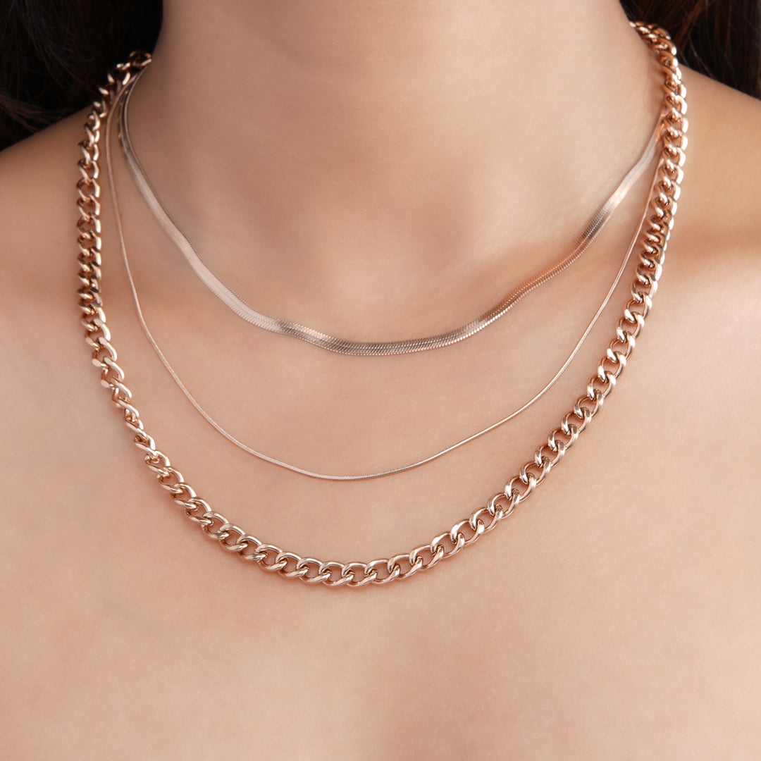 Blaine Rosegold Plated Necklace