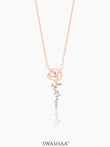 Elaria Blush Vine Rosegold Plated Necklace