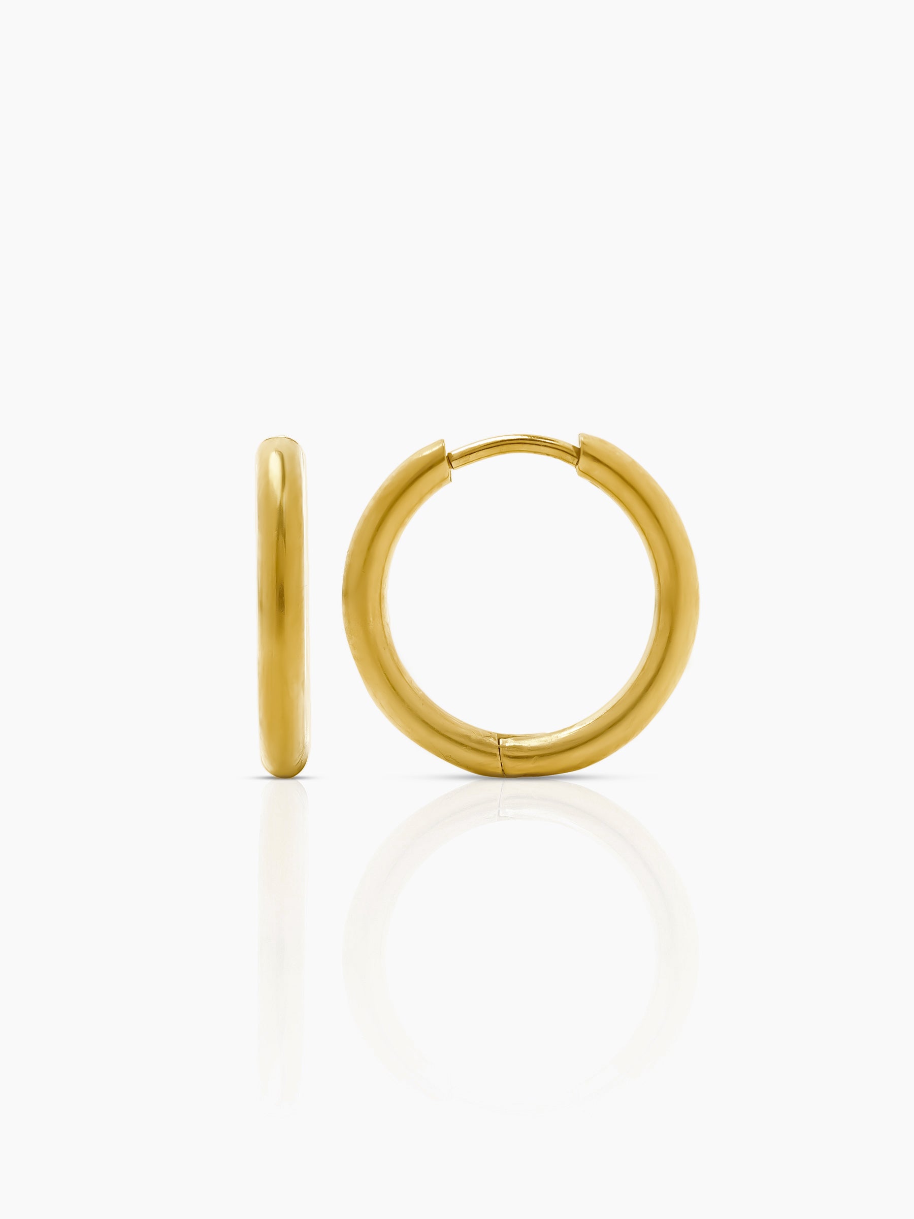 Elco 18K Gold Plated Men's Hoop Earrings