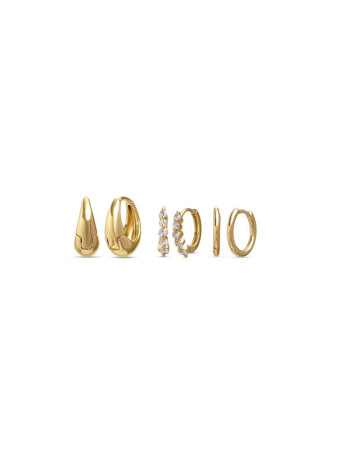 Elettra Diamond 14K Gold Plated Women's Earring Set