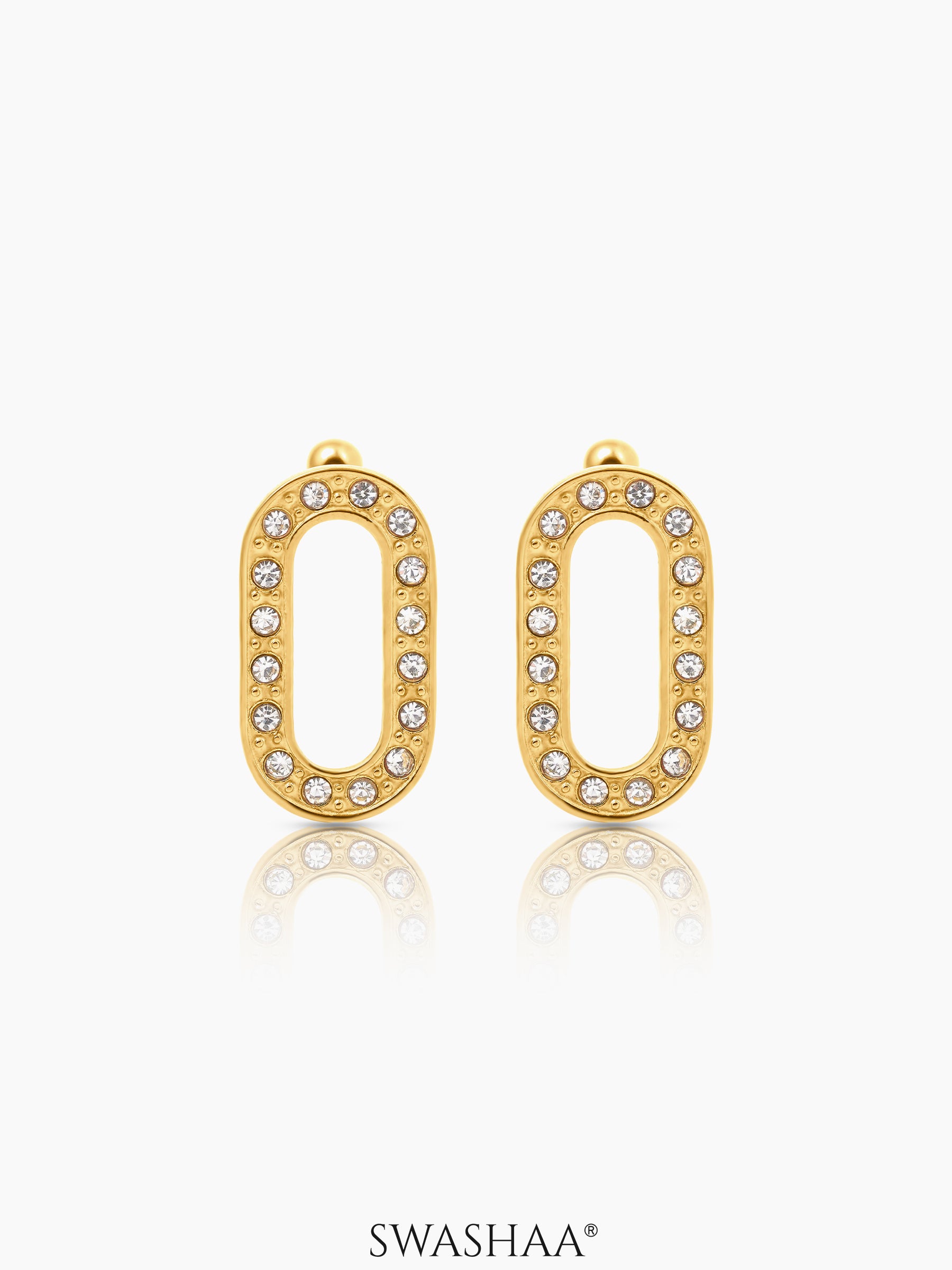 Elin Diamond 18K Gold Plated Women's Stud Earrings