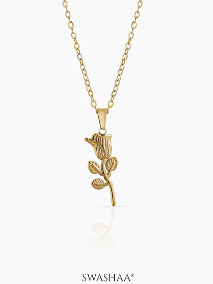Elina Rose Charm Chain Pendant Necklace 