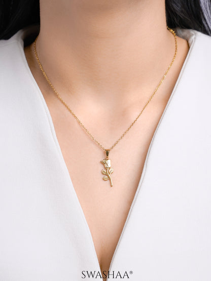 Elina Rose Charm Chain Pendant Necklace 