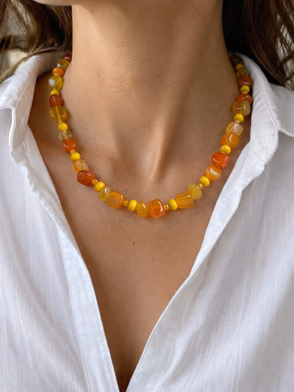 Elio Yellow Women’s Beaded Necklace