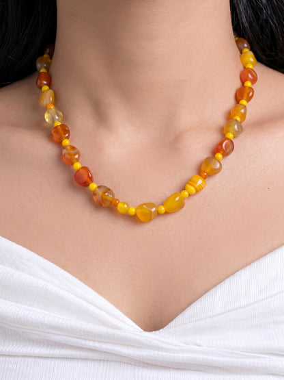 Elio Yellow Women’s Beaded Necklace