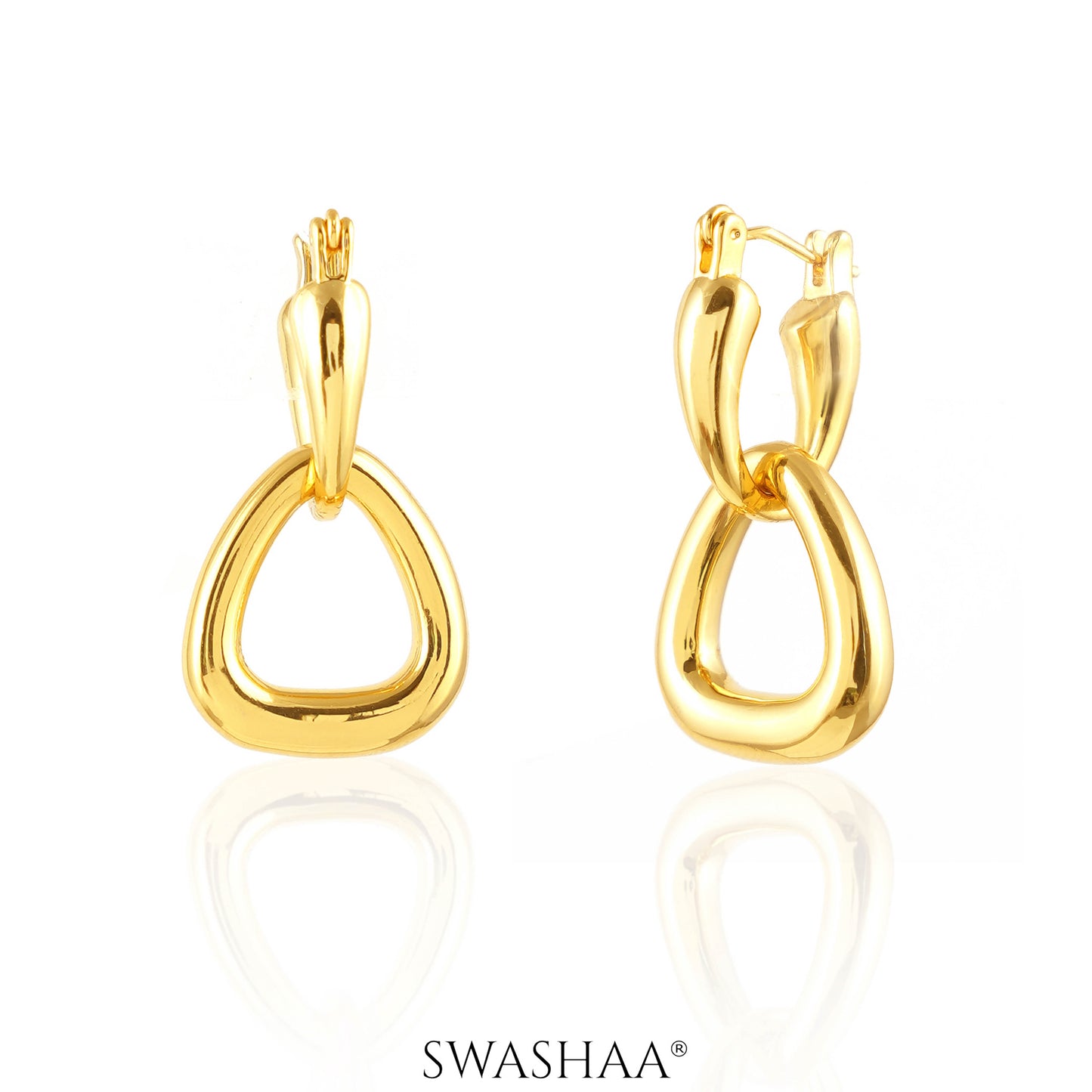 Elora 18K Gold Plated Hoop Earrings