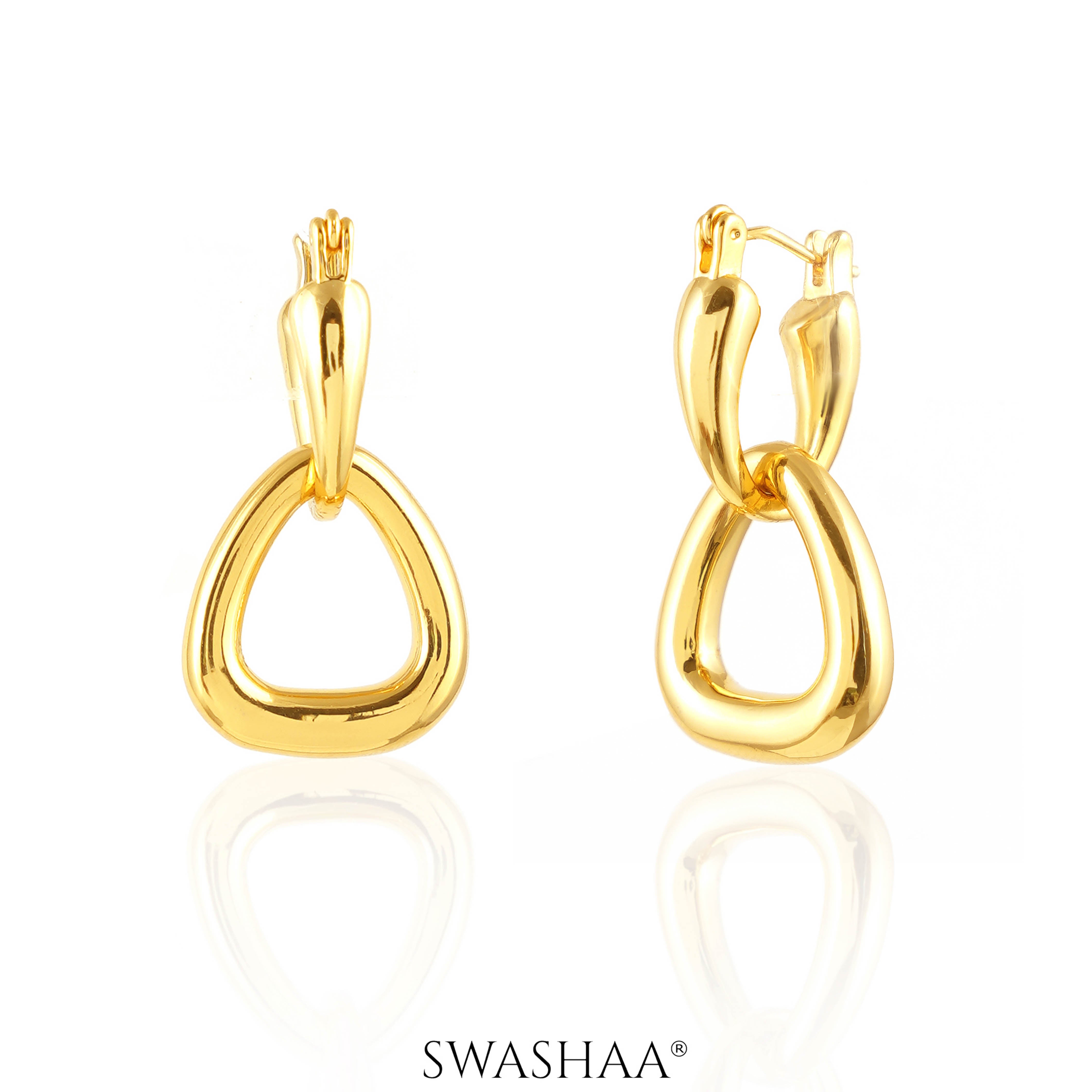 Elora 18K Gold Plated Hoop Earrings