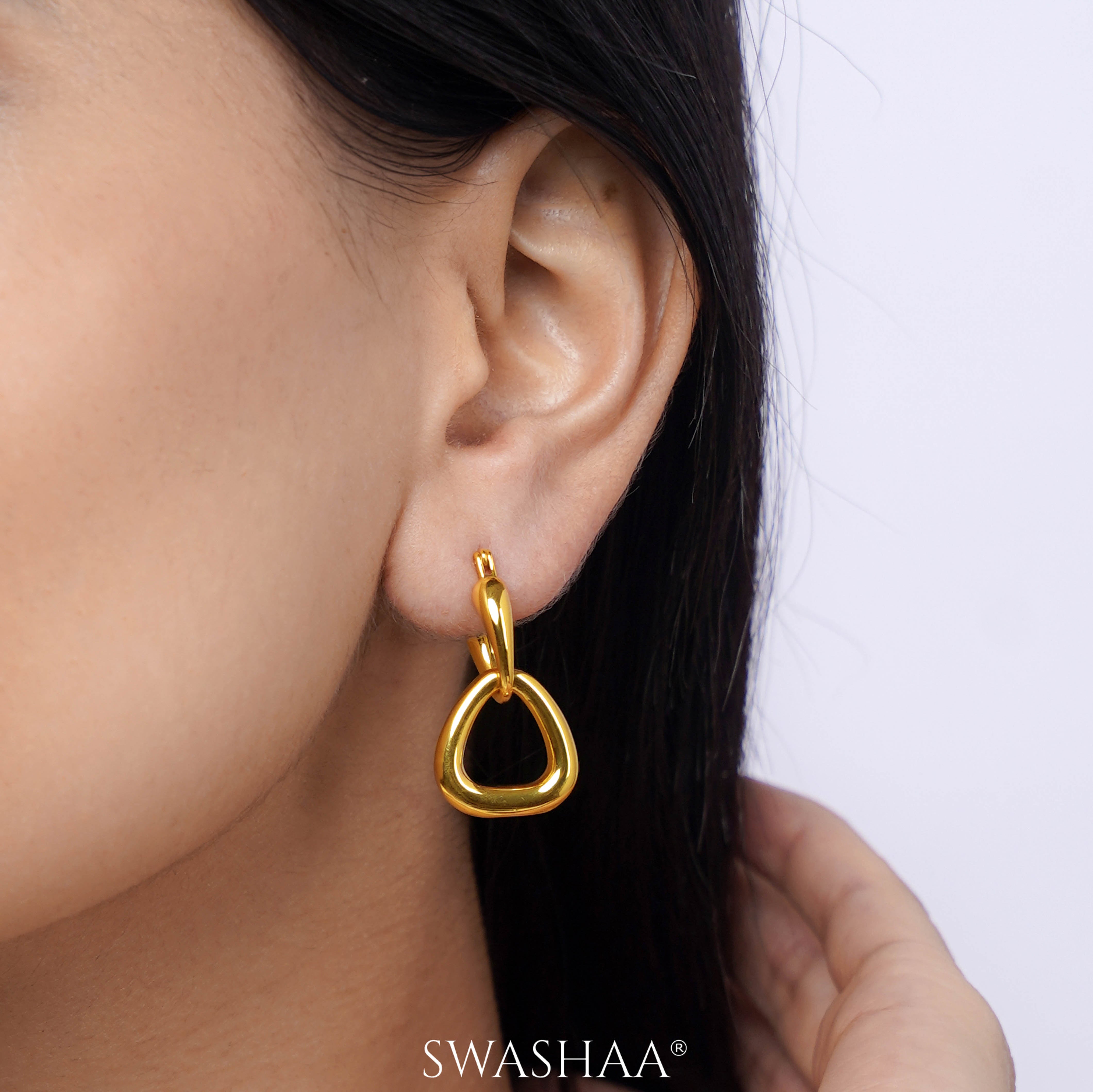 Elora 18K Gold Plated Hoop Earrings