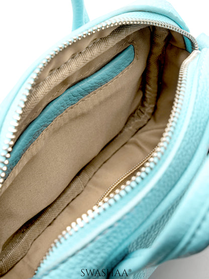 Elora Mini Leather Sling Bag - Swashaa