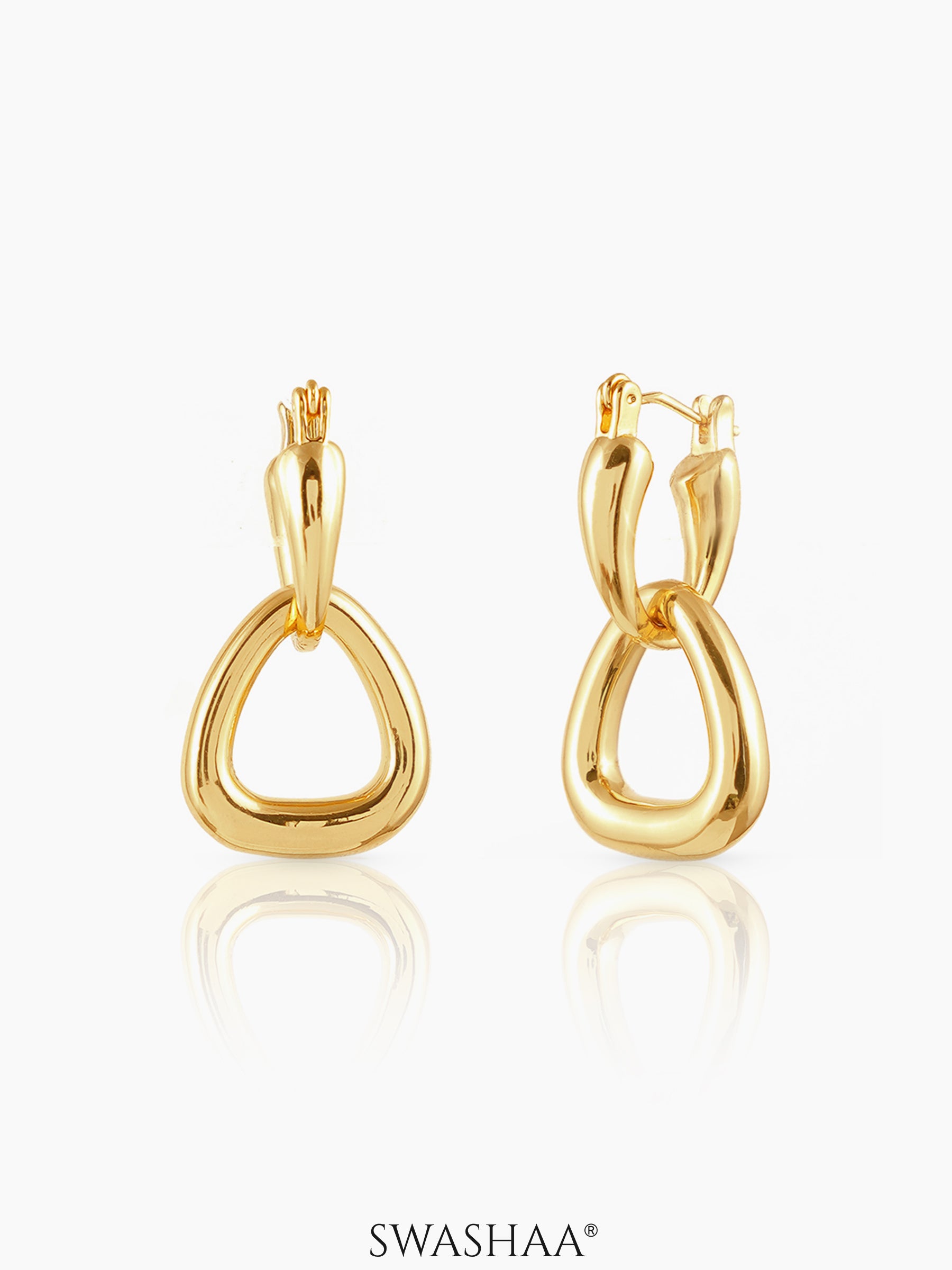 Elora 18K Gold Plated Hoop Earrings