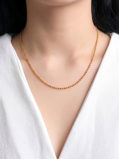Elovia Beaded Line 18K Gold Plated Women's Chains