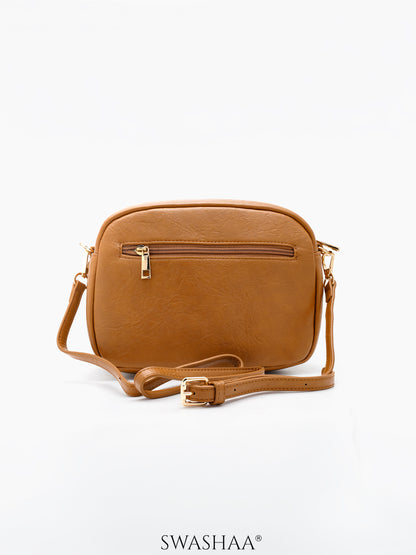 Elowen Leather Sling Bag - Swashaa