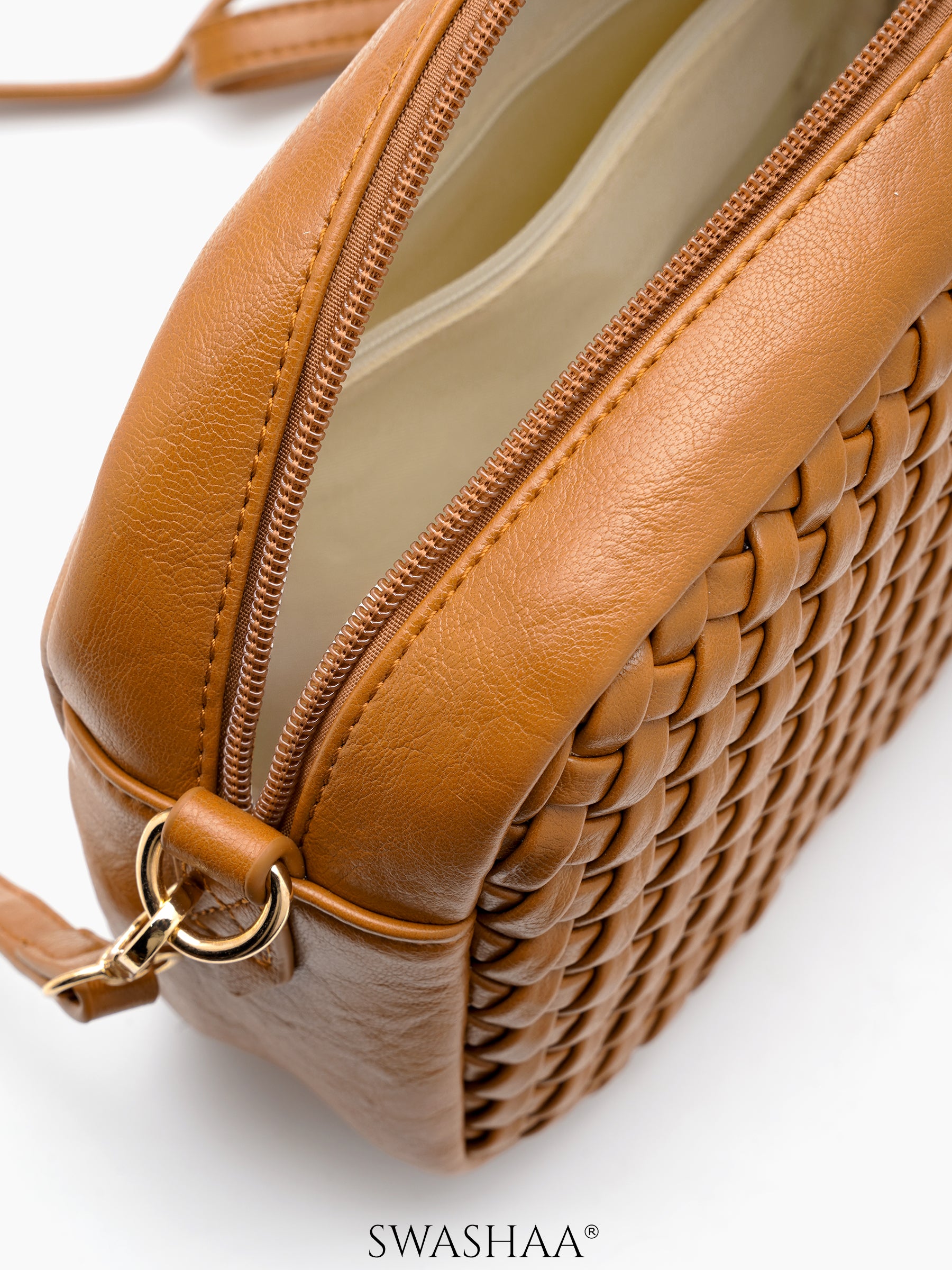 Elowen Leather Sling Bag - Swashaa