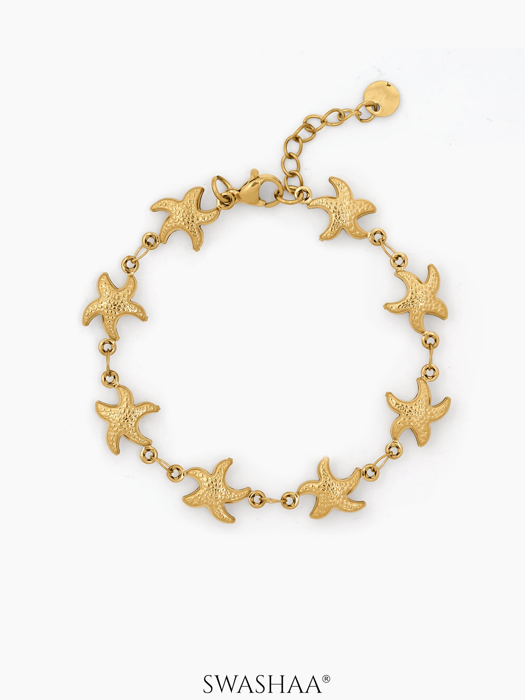 Elowen Starfish Charm Chain Bracelet - Swashaa