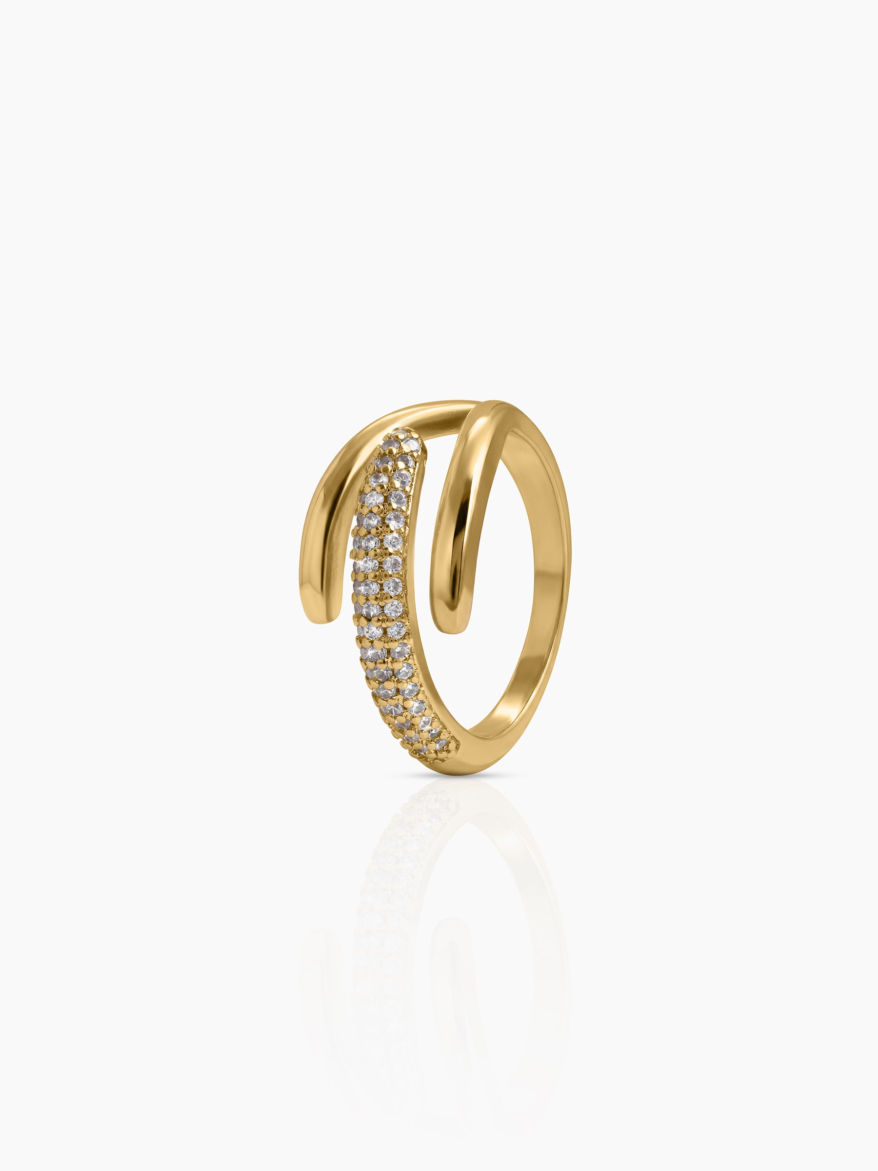 Elvora Diamond 18K Gold Plated Women's Ring - Swashaa