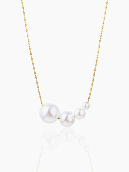Erika Pearls Charm 18K Gold Plated Necklace