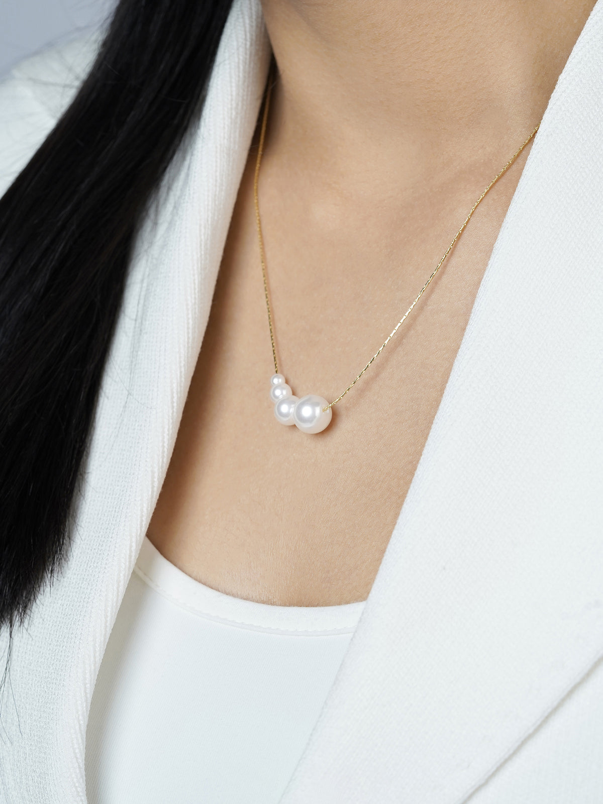 Erika Pearls Charm 18K Gold Plated Necklace