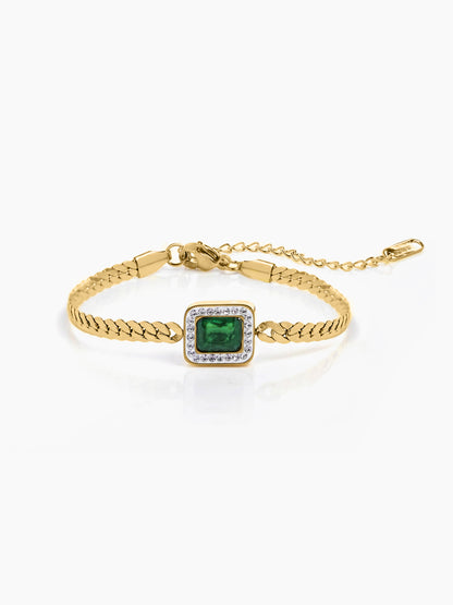 Erin Green Emarald 18K Gold Plated Loose Bracelet